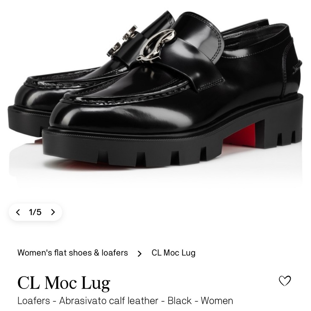 Brand New! Christian Louboutin Black Leather Loafers